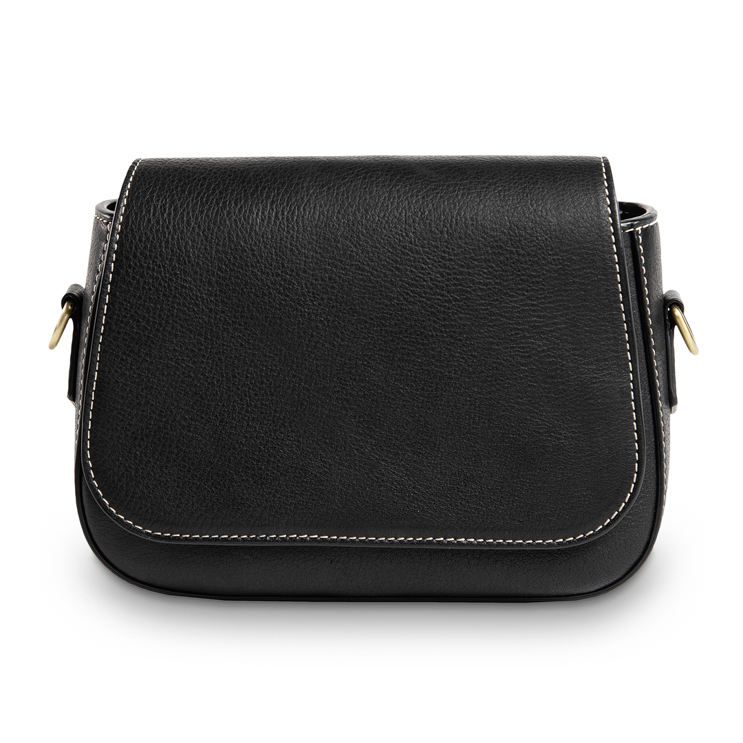 Hampton | Crossbody Bag | Dymnos Black w/ Antique Hardware