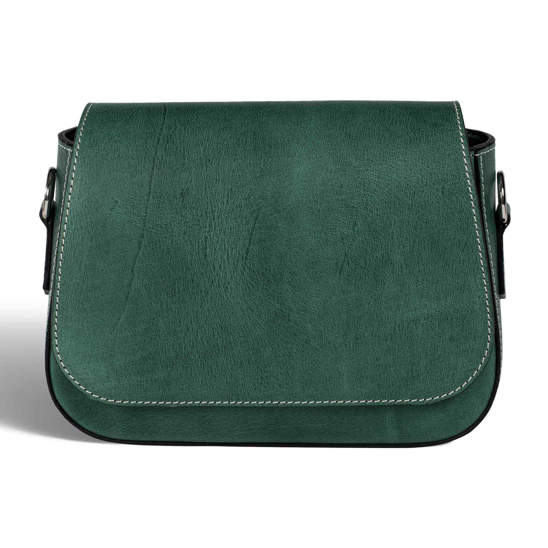 Hampton | Crossbody Bag | Emerald w/ Nickel Hardware