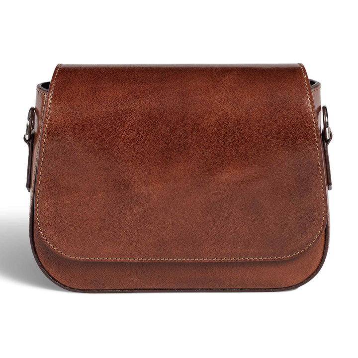 Hampton | Crossbody Bag | Brown w/ Nickel Hardware