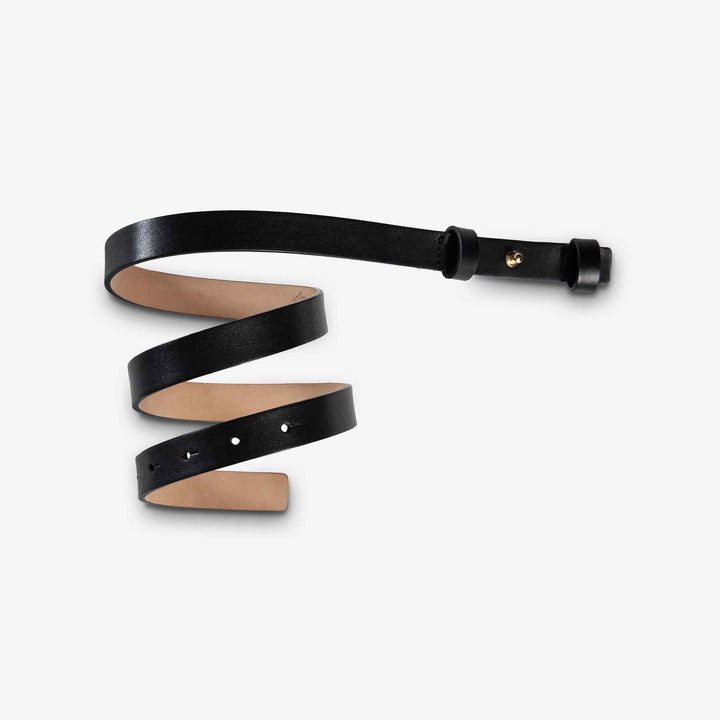 Womens Leather Belt | Pearl | Black