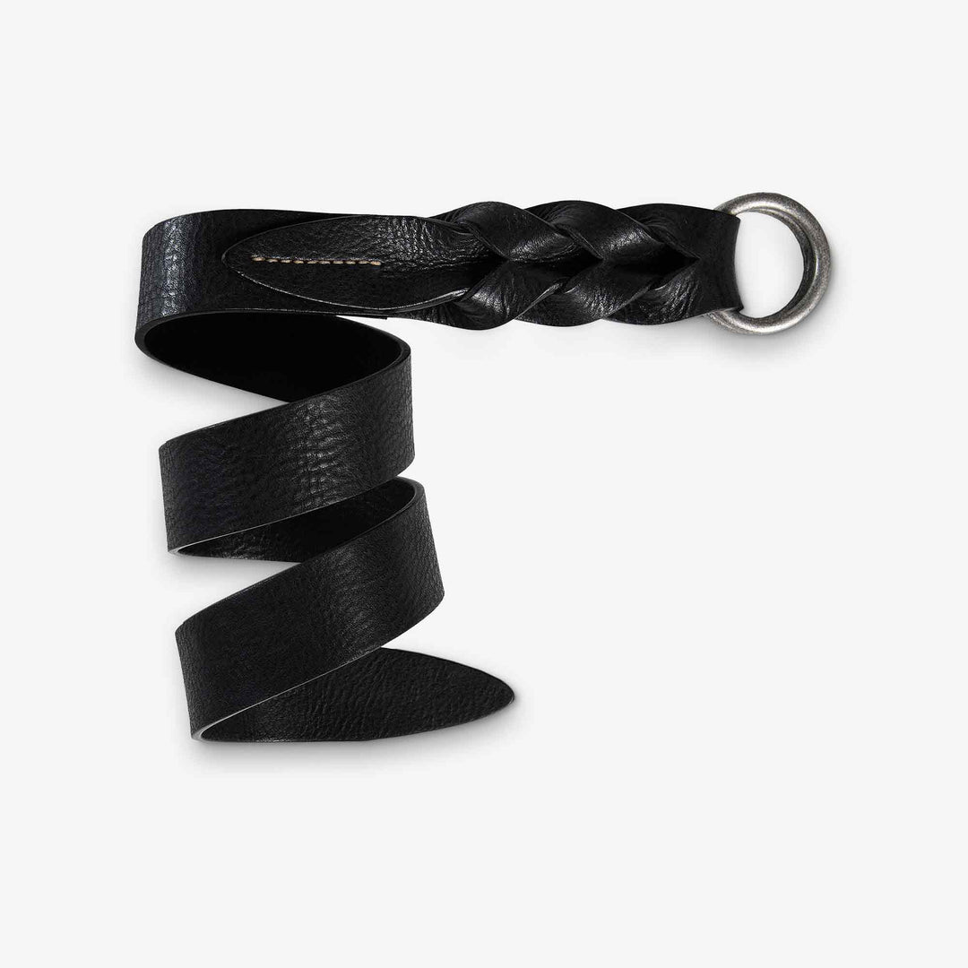 Womens Leather Belt | Magnolia | Black