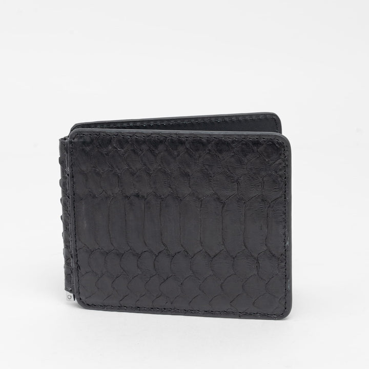 Python Leather Wallet | Ink Black