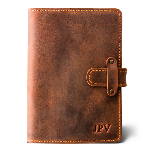 dupage leather journal mahogany