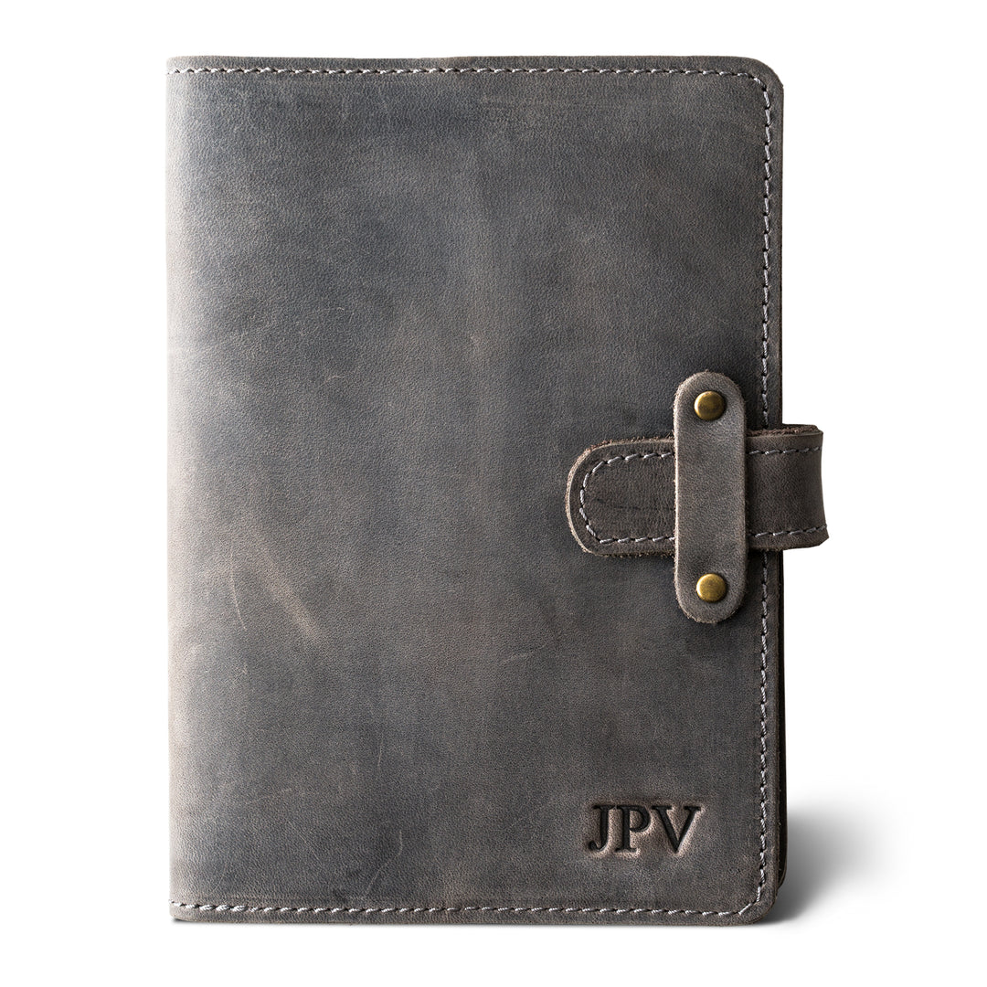dupage leather journal rock gray