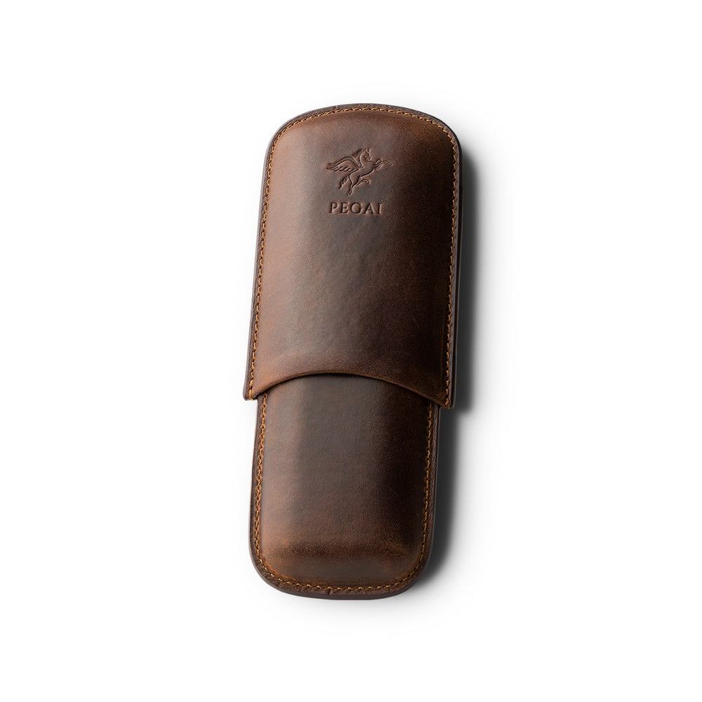 havana leather cigar case antique