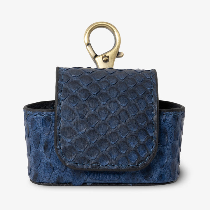 Coil | Python Leather Airpods Case | Marine