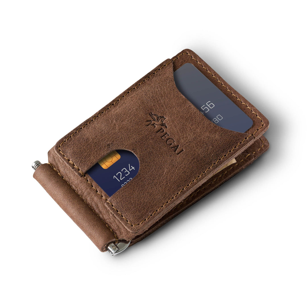 max leather moneyclip wallet mocha